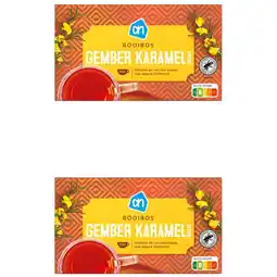 Albert Heijn AH Rooibos karamel gember 2-pack aanbieding