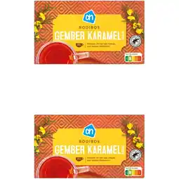 Albert Heijn AH Rooibos karamel gember 2-pack aanbieding
