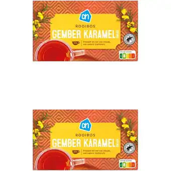 Albert Heijn AH Rooibos karamel gember 2-pack aanbieding