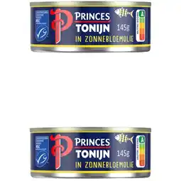 Albert Heijn Princes tonijnstukkem zonnebloemolie 2-pack aanbieding