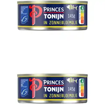 Albert Heijn Princes tonijnstukkem zonnebloemolie 2-pack aanbieding
