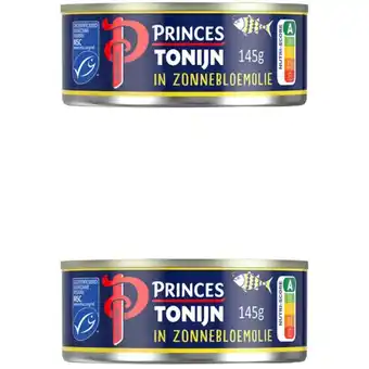 Albert Heijn Princes tonijnstukkem zonnebloemolie 2-pack aanbieding