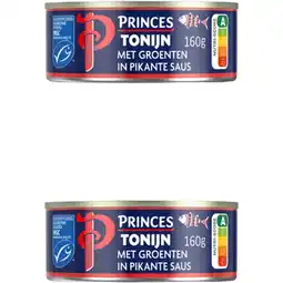 Albert Heijn Princes tonijnstukken met groenten 2-pack aanbieding