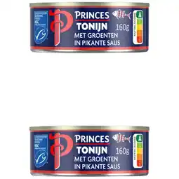 Albert Heijn Princes tonijnstukken met groenten 2-pack aanbieding