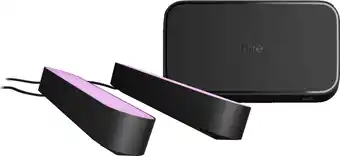 Coolblue Philips Hue Play Lichtbalk Zwart 2-pack + HDMI Sync Box 8K aanbieding