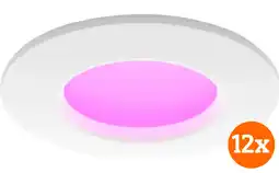 Coolblue Philips Hue Inbouwspot Slim 12-pack - White and Color - 90mm - Wit aanbieding