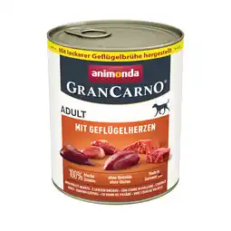 Zooplus Voordeelpakket animonda GranCarno Original Adult 12 x 800 g - met Gevogeltehartjes aanbieding