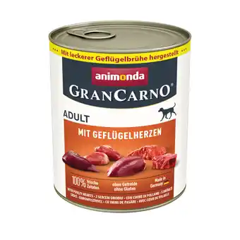 Zooplus Voordeelpakket animonda GranCarno Original Adult 12 x 800 g - met Gevogeltehartjes aanbieding