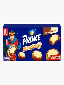 Flink Lu Prince ministars koekjes black & white 187g aanbieding