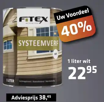 De voordeelmarkt Fitex Systeemverf 1 liter aanbieding