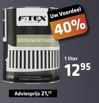 De voordeelmarkt Ftex monumentenbeits 1 liter aanbieding