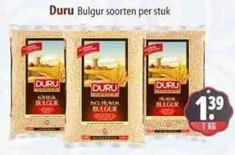 Sahan Supermarkten Duru Bulgur 1 kg aanbieding