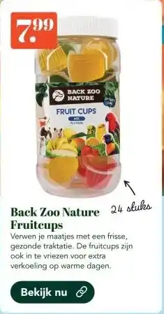 Discus Back Zoo Nature 24 stuks Fruitcups aanbieding