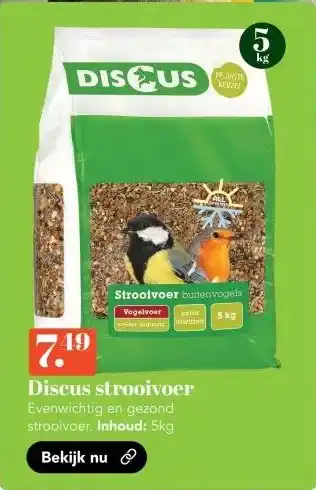 Discus Discus strooivoer Evenwichtig en gezond strooivoer. Inhoud: 5kg aanbieding