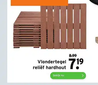 GAMMA Vlondertegel Reliëf Hardhout aanbieding