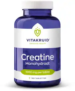 De Online Drogist Vitakruid Creatine Monohydraat 1000 mg 180TB aanbieding