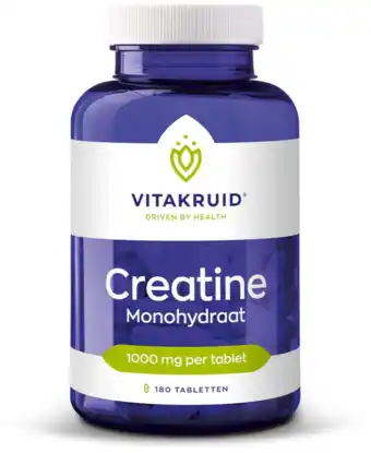 De Online Drogist Vitakruid Creatine Monohydraat 1000 mg 180TB aanbieding
