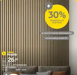 Praxis Quanti lattenwand licht eiken aanbieding