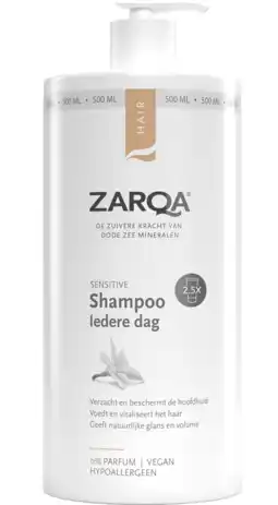 De Online Drogist Zarqa Sensitive Shampoo Iedere Dag 500ML aanbieding