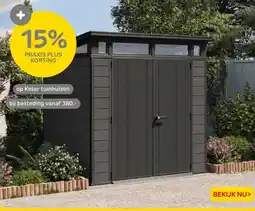 Praxis op Keter tuinhuizen aanbieding