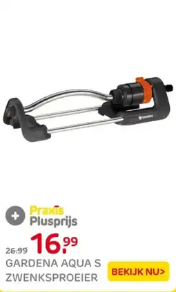 Praxis Gardena Aqua S Zwenksproeier aanbieding