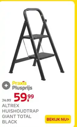 Praxis Altrex huishoudtrap giant total black aanbieding
