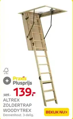 Praxis Altrex zoldertrap woodytrex aanbieding