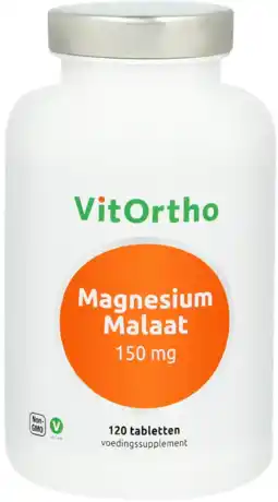 De Online Drogist VitOrtho Magnesium Malaat 150mg Tabletten 120TB aanbieding
