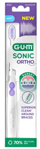 De Online Drogist GUM Sonic Ortho Batterij Tandenborstel 1ST aanbieding