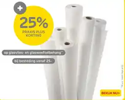 Praxis op glasvlies en glasweefselbehang aanbieding