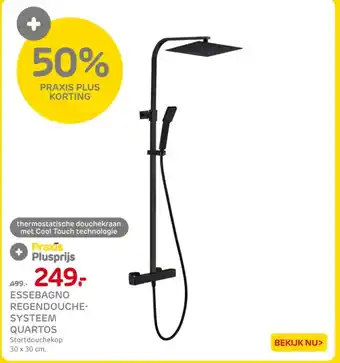 Praxis Essebagno regendouche systeem quartos aanbieding