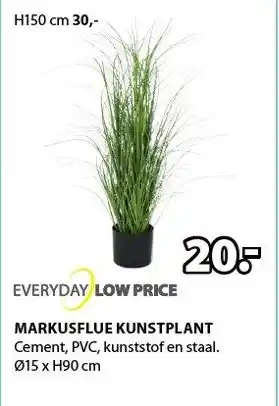 Jysk Everyday Low Price Markusflue Kunstplant aanbieding