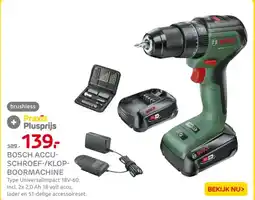 Praxis Bosch accu schroef/klop boormachine aanbieding