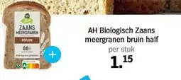 Albert Heijn AH Biologisch Zaans meergranen bruin half aanbieding