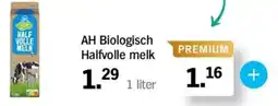Albert Heijn AH Biologisch Halfvolle melk aanbieding