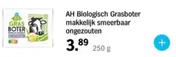 Albert Heijn AH Biologisch Grasboter makkelijk smeerbaar ongezouten aanbieding