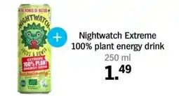 Albert Heijn Nightwatch Extreme 100% plant energy drink aanbieding