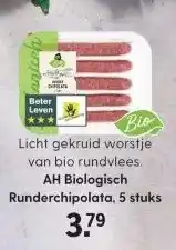 Albert Heijn AH Biologisch Runderchipolata, 5 stuks aanbieding