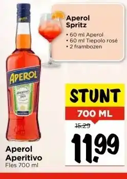 Vomar Voordeelmarkt Aperol Aperitivo Fles 700 ml aanbieding