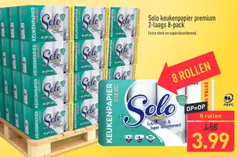 ALDI Solo keukenpapier premium 2-laags 8-pack aanbieding