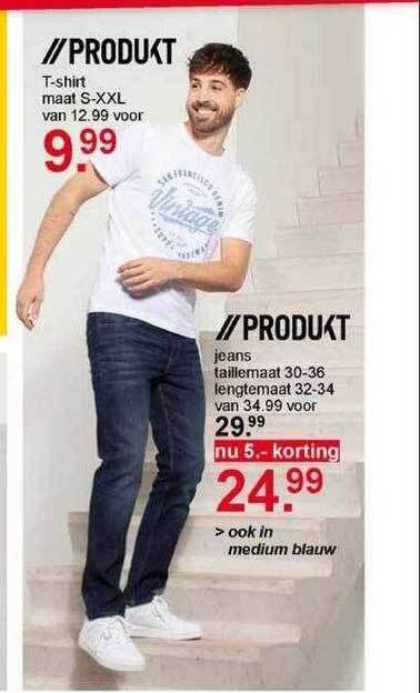 Produkt T-Shirt Of Jeans 5.- Korting aanbieding bij Scapino
