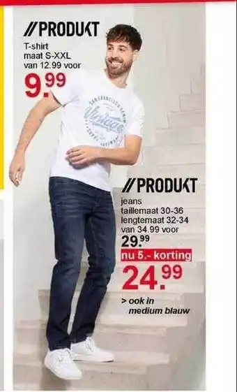 Scapino Produkt T-Shirt Of Jeans 5.- Korting aanbieding