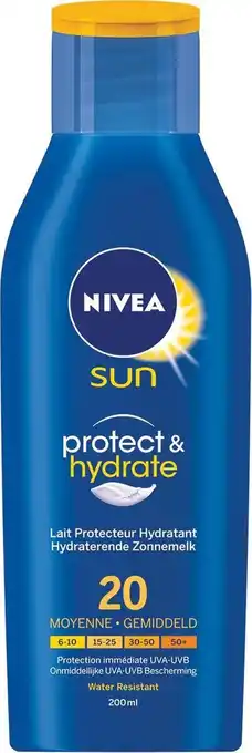 Bol.com Nivea SUN Zonnemelk - Protect & Hydrate SPF 20 - 200 ml aanbieding