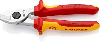 Amazon Knipex Kabelschaar verchroomd, geïsoleerd met meer-componentengrepen, VDE-getest 165 mm 95 16 165 aanbieding