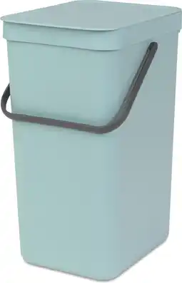 Bol.com Brabantia Sort & Go Prullenbak - 16 l - Mint aanbieding
