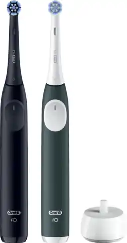 Coolblue Oral-B iO 2 Zwart en Groen Duo Pack aanbieding