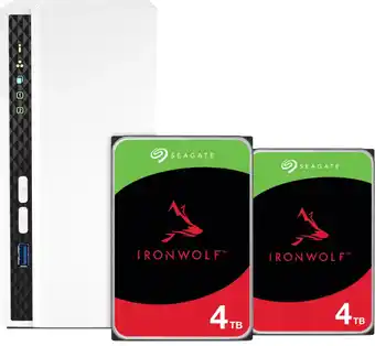 Coolblue QNAP TS-233, Seagate Ironwolf 4TB Duo pack aanbieding