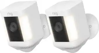 Coolblue Ring Spotlight Cam Plus - Battery - Wit - 2-pack aanbieding