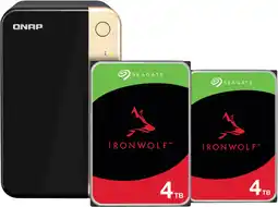 Coolblue QNAP TS-264-8G, Seagate Ironwolf 4TB Duo pack aanbieding