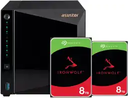 Coolblue ASUSTOR AS3304T v2 + Seagate Ironwolf 16TB (2x8TB) aanbieding